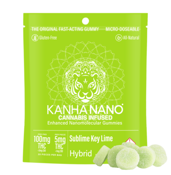 KANHA | NANO | Sublime Key Lime | Hybrid | 100mg THC | 20-pack