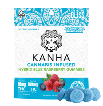 KANHA | Blue Raspberry | Hybrid | 100mg THC | 10-pack